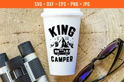 King of the Camper design on a travel mug