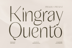 Kingray Quento - Minimalist Sans Serif Font Product Image 1