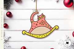 Funny Cat Christmas Ornaments Laser Cut SVG Product Image 6