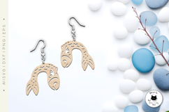 Funny Fish SVG | Summer Earrings Laser Cut File Product Image 4