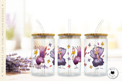 Watercolor Turkey | Thanksgiving 16 oz Glass Can Wrap PNG Product Image 2