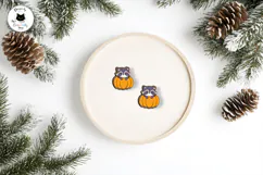 Cute Raccoon Stud Earrings | Autumn Earrings SVG Product Image 3