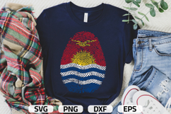Kiribati SVG | Kiribati Flag Fingerprint | SVG PNG DXF EPS Product Image 1