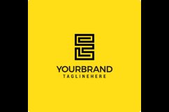 Simple monoline outline Initial E logo template Product Image 1