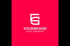 Initial letter EG monogram Logo Line Design Template Vector Product Image 1