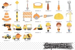 UNDER CONSTRUCTION clipart, Cute truck art- INSTANT download Product Image 2