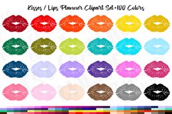 Kiss Lips Valentines Clipart Colorful Kisses Planner Clipart Product Image 1