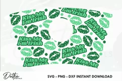 Kiss Me I'm Irish Starbucks 16oz Hot Cup Wrap SVG Vector Product Image 2