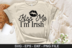 Kiss Me I'm Irish - St. Patrick's Day SVG Design Product Image 1