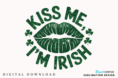 Kiss Me I’m Irish PNG, St Patrick’s Day PNG Product Image 1
