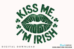 Kiss Me I’m Irish PNG, St Patrick’s Day PNG Product Image 1