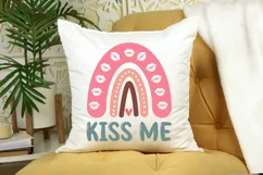 Kiss Me Rainbow SVG, Valentine's Day SVG Design Product Image 2