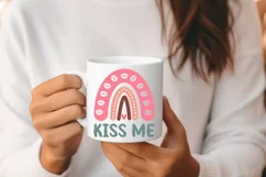 Kiss Me Rainbow SVG, Valentine's Day SVG Design Product Image 3