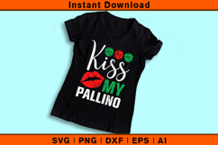 Kiss My Pallino SVG | Funny Italian Bocce Player Design Product Image 3
