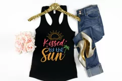 Kissed by the sun SVG ,Summer Party SVG, Beach Life SVG Product Image 3