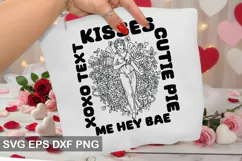 Retro Valentine's Day Design - Kisses cutie pie xoxo text me Product Image 3