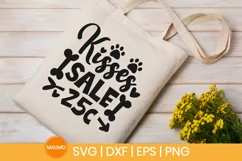 Kisses sale 25c | Dog valentine svg quote Product Image 2