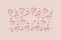 kisses smooches valentine starbucks 24oz cold cup wrap svg presized template for tumbler venti