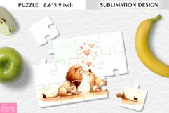 Watercolor Funny Kissing Animals| Kids Sublimation Puzzle Product Image 1