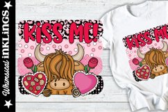 Kiss Me Cow- Scottish Highlan Valentines Day Sublimation Product Image 1