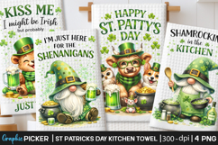 St Patrick's Day Kitchen Towel PNG, St Patrick Day PNG, Product Image 1