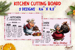Christmas cutting board Chopping board Baking sublimation Product Image 1