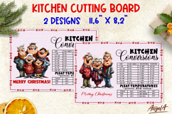 Christmas kitchen chopping board Funny Old lady with family Product Image 1