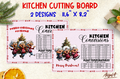 Christmas kitchen chopping board Old lady and best friends Product Image 1