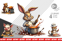 Kitchen Chaos Critter Clipart Product Image 1