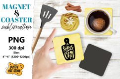 Kitchen magnet/coaster sublimation. Kitchen quote Product Image 1