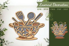 Kitchen Colander Lasercut Decoration SVG Product Image 1