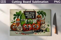 Funny Vegetables Cutting Board | Kitchen Crime Scene Product Image 1