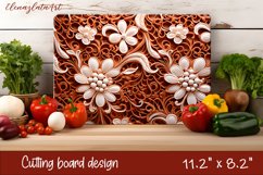 3d Flower Cutting Board Sublimation | Kitchen Chopping Board Product Image 1