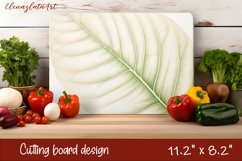 Green leaves 3d Cutting Board Sublimation. Cutting Board Product Image 1
