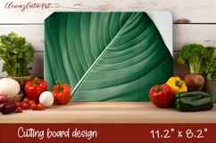 Green leaves 3d Cutting Board Sublimation. Cutting Board Product Image 1