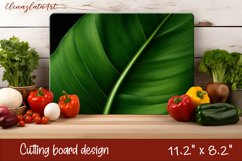 Green leaves 3d Cutting Board Sublimation. Cutting Board Product Image 1
