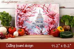 Spring landscape stained glass - cutting board design Product Image 1