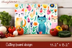 Funny Cats cutting board sublimation, Funny cats sublimation Product Image 1