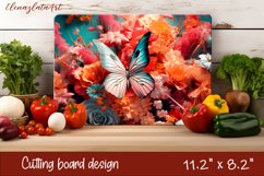 Summer butterfly stained glass - cutting board design Product Image 1
