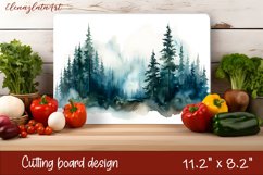 Winter forest landscape - cutting board design Product Image 1