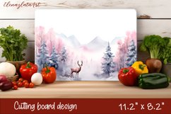 Winter forest landscape - cutting board design Product Image 1
