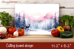 Winter forest landscape - cutting board design Product Image 1