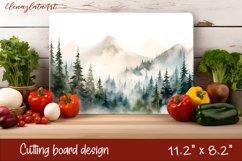 Winter forest landscape - cutting board design Product Image 1