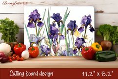 Flowers Cutting Board Design. Garden Flowers Cutting Board Product Image 1