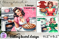 Vintage Pin Up Cutting Board | Retro Housewife Product Image 1