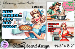 Vintage Pin Up Cutting Board | Retro Housewife Product Image 1