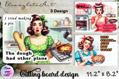 Vintage Pin Up Cutting Board | Retro Housewife Product Image 1