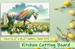 Easter funny hors Cutting Board. Cute hors Animals Product Image 1