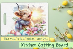 Easter funny cow Cutting Board. Cute cow Animals Product Image 1