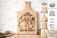 Kitchen Cutting Board Engraving Laser Cut.Kitchen Decor SVG Product Image 1